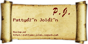 Pattyán Jolán névjegykártya