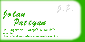 jolan pattyan business card